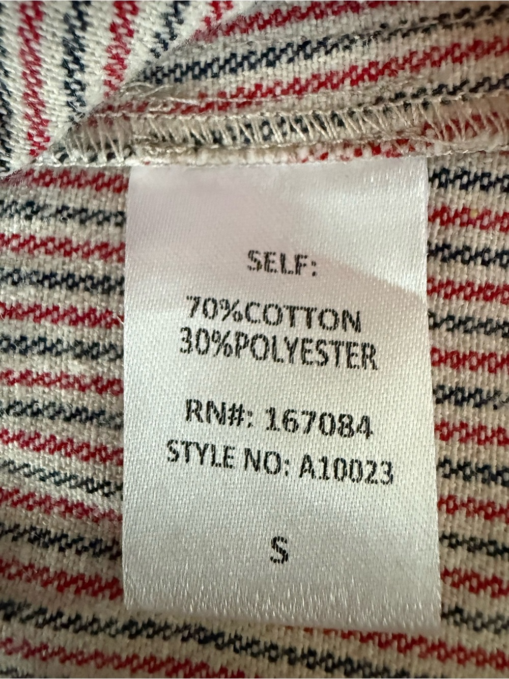 Tuckernuck Red-Striped Tie-Waist Mini Shirt Dress - Picture 7 of 8